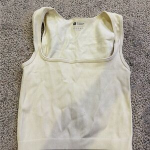 Amazon Women's Ivory Ribbed Tank Top